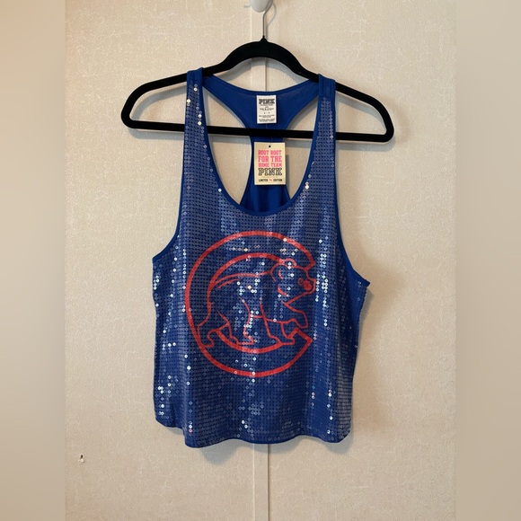PINK Victoria's Secret Tops - PINK | Victoria's Secret | Blue Chicago Cubs Tank Top | Size Small